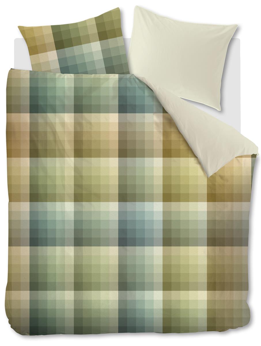 Beddinghouse Dorian dekbedovertrek - Tweepersoons - 200x200/220 cm - Grijsgroen