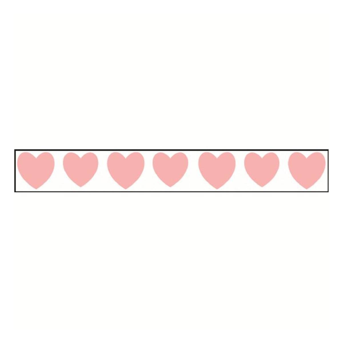 Baby Pink Heart Ribbon 16mm x 4m