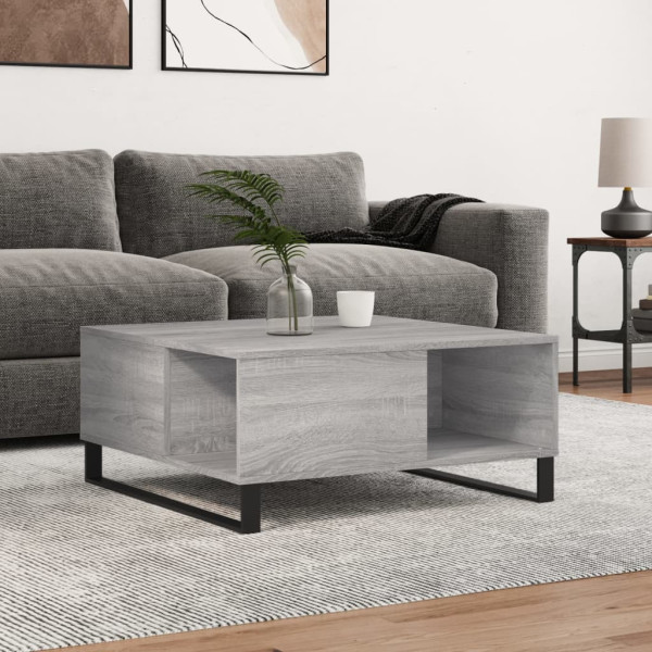 Stolik Kawowy Ława Stół Szary 80x80x36.5 Do Salonu Do Pokoju