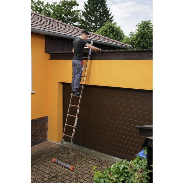 Anlegeleiter »MONTO«, Anzahl Sprossen: 12, aus Aluminium