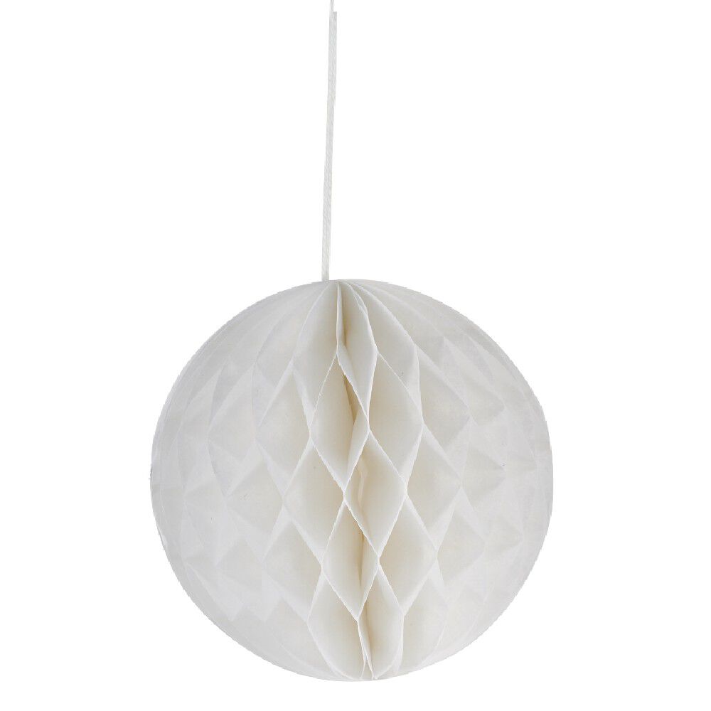 Guirlande boule en papier blanc
