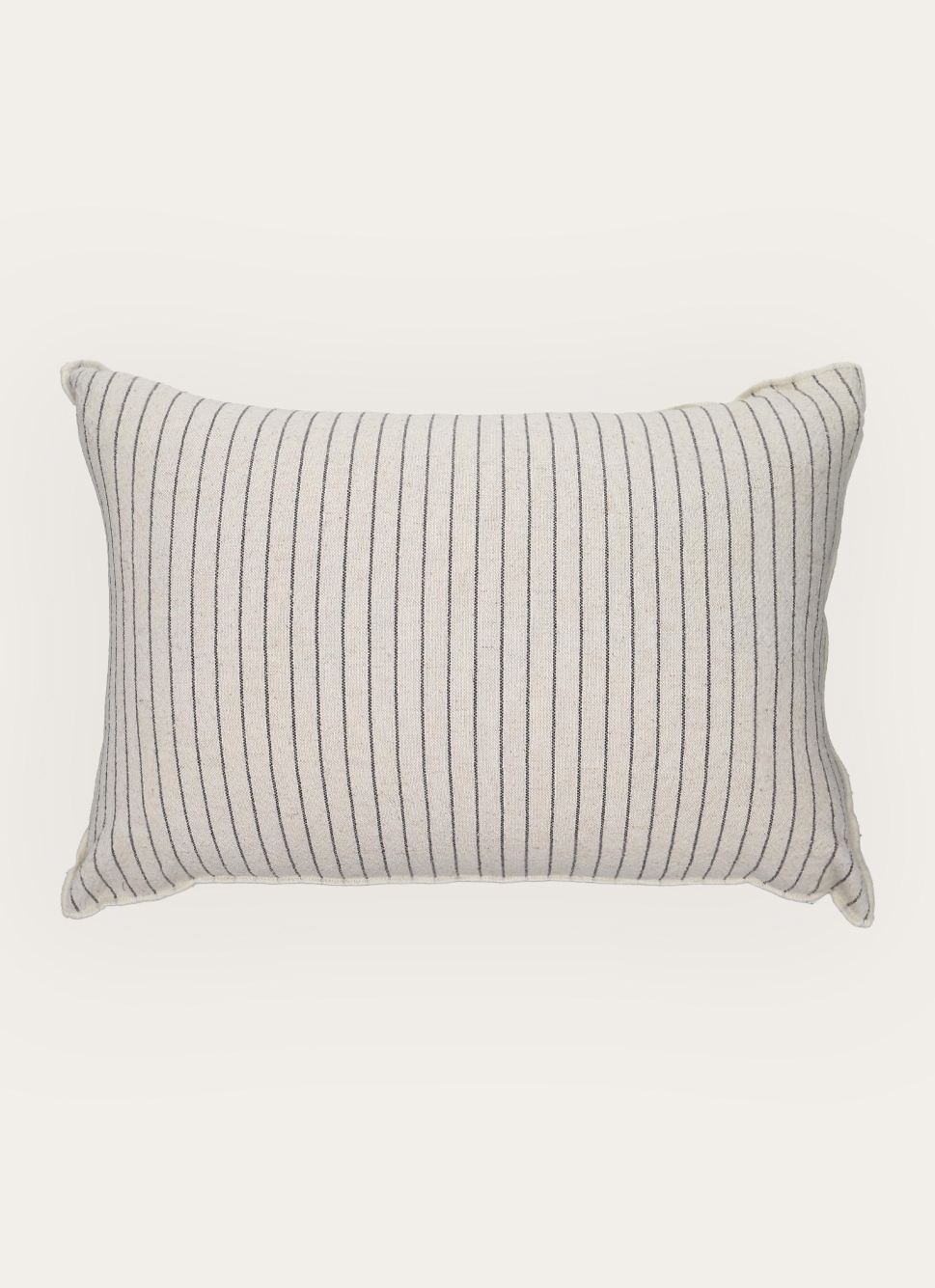 HOUSSE DE COUSSIN à FINES RAYURES BICOLORES BEIGE