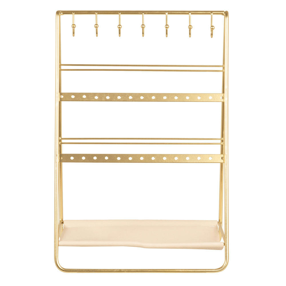 - Porte bijoux en métal rose et doré