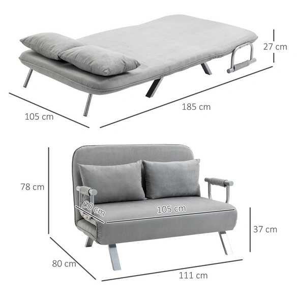 Sofa, Schlafsofa, LxBxH: 105 x 80 x 78 cm