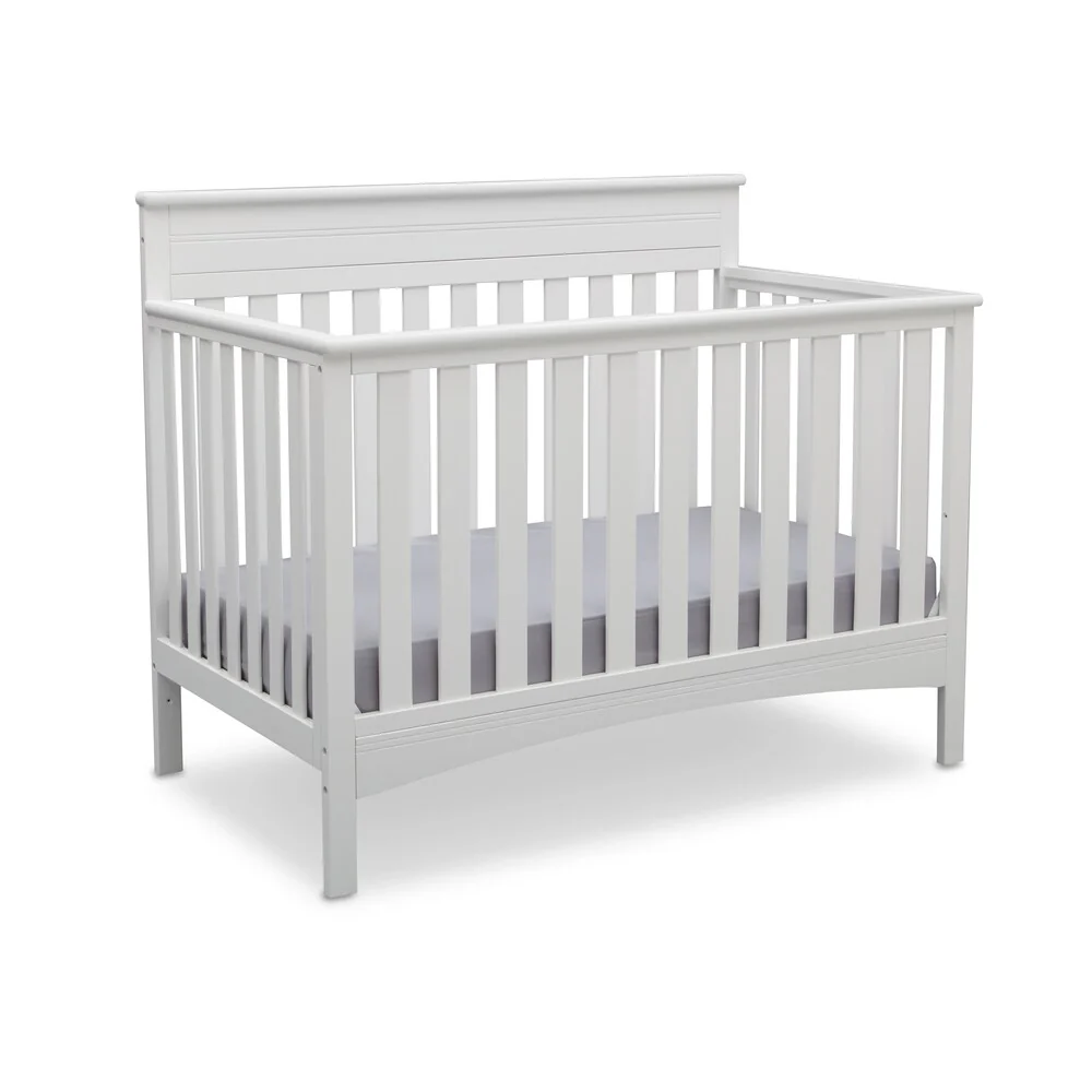 Delta Children Fabio 4-in-1 Convertible Crib, Bianca