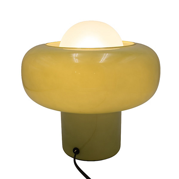 Lampe à poser en verre vert H.25 cm G9 5 W Jumell Boli