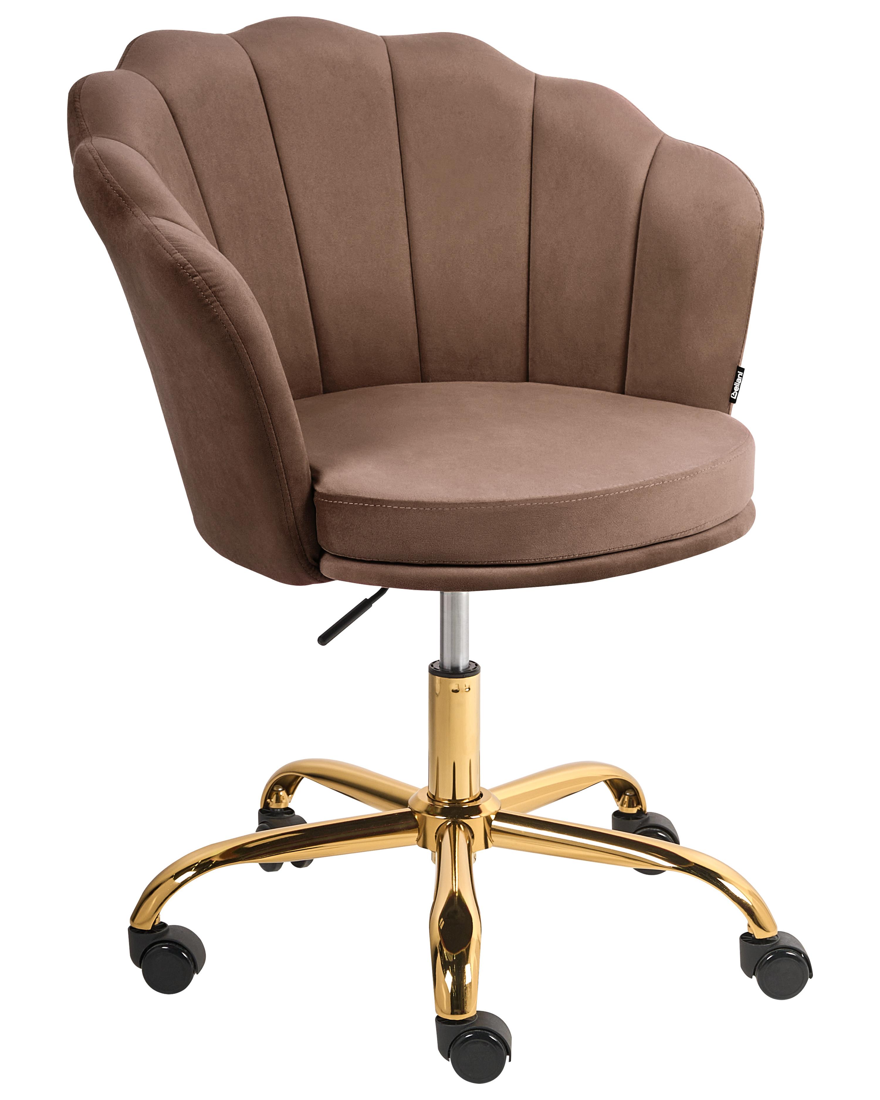 Desk Chair MONTICELLO Velvet Brown
