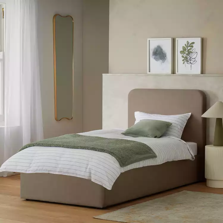 Habitat Chadwell Single End Lift Ottoman Bed - Taupe