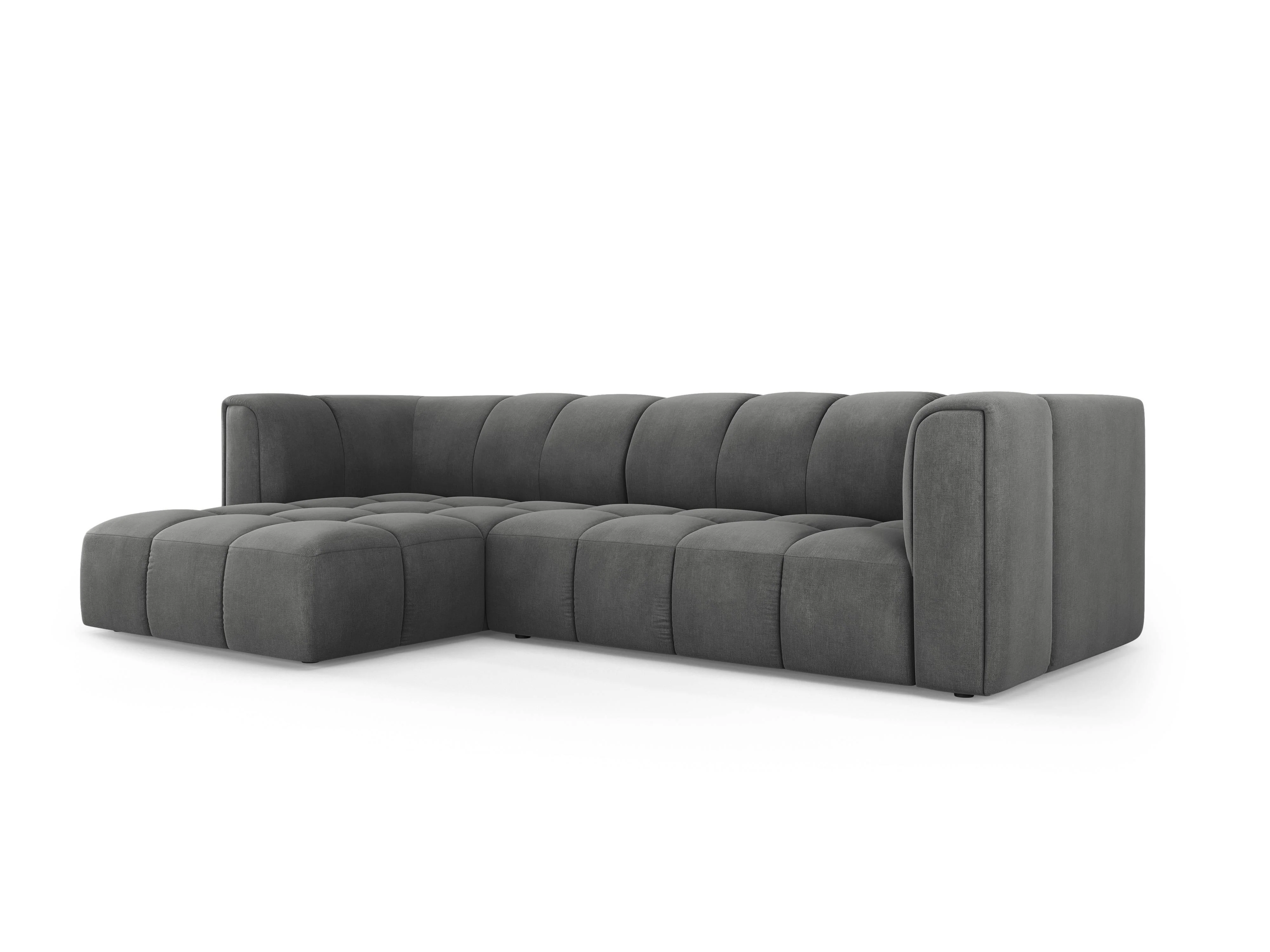 Hoekbank Francesca chenille links 3-zits