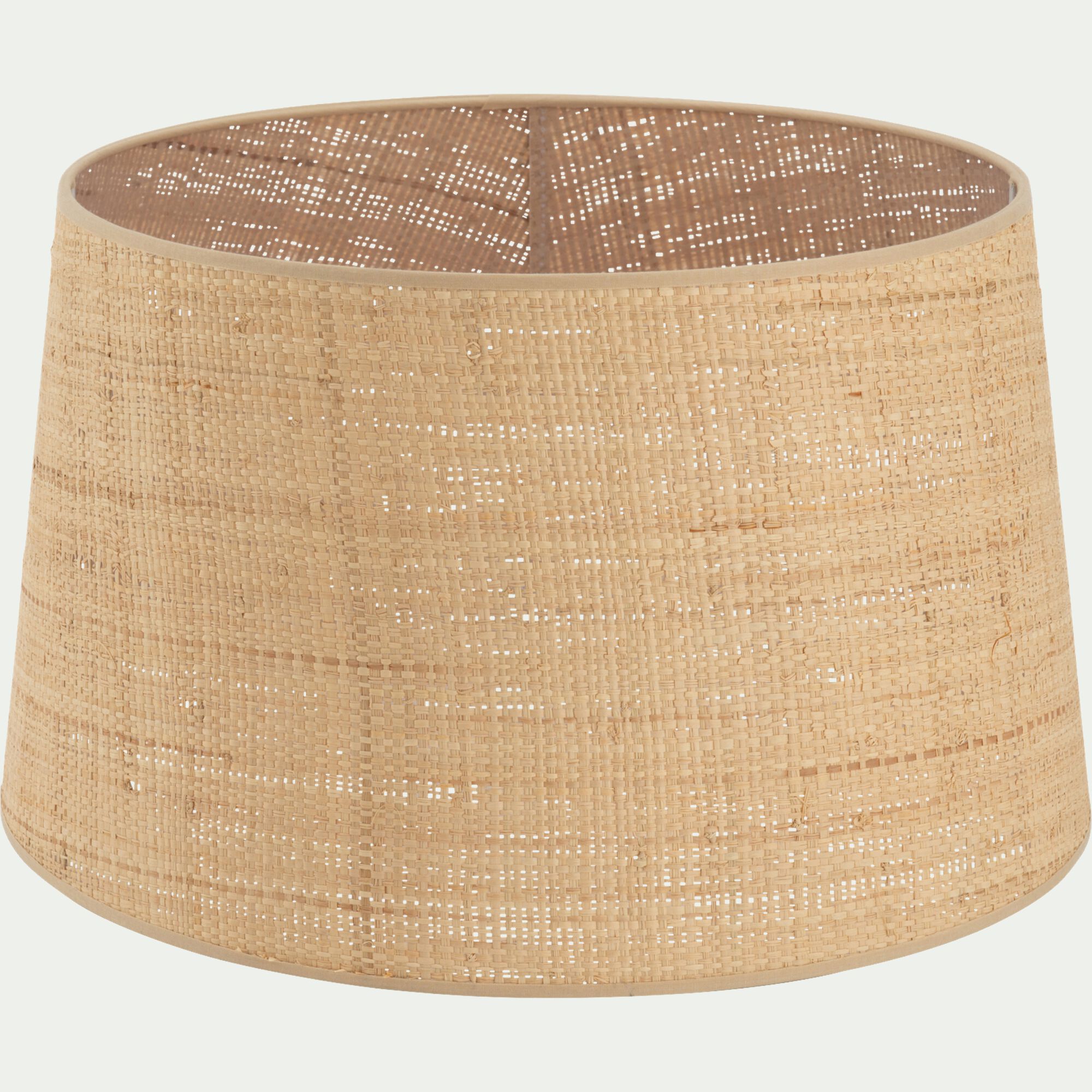 RAPHIA - Abat-jour tambour en raphia D45cm - naturel