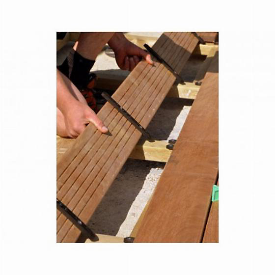 Fixation invisible pour lame de terrasse en bois FIXEGO Jouplast -