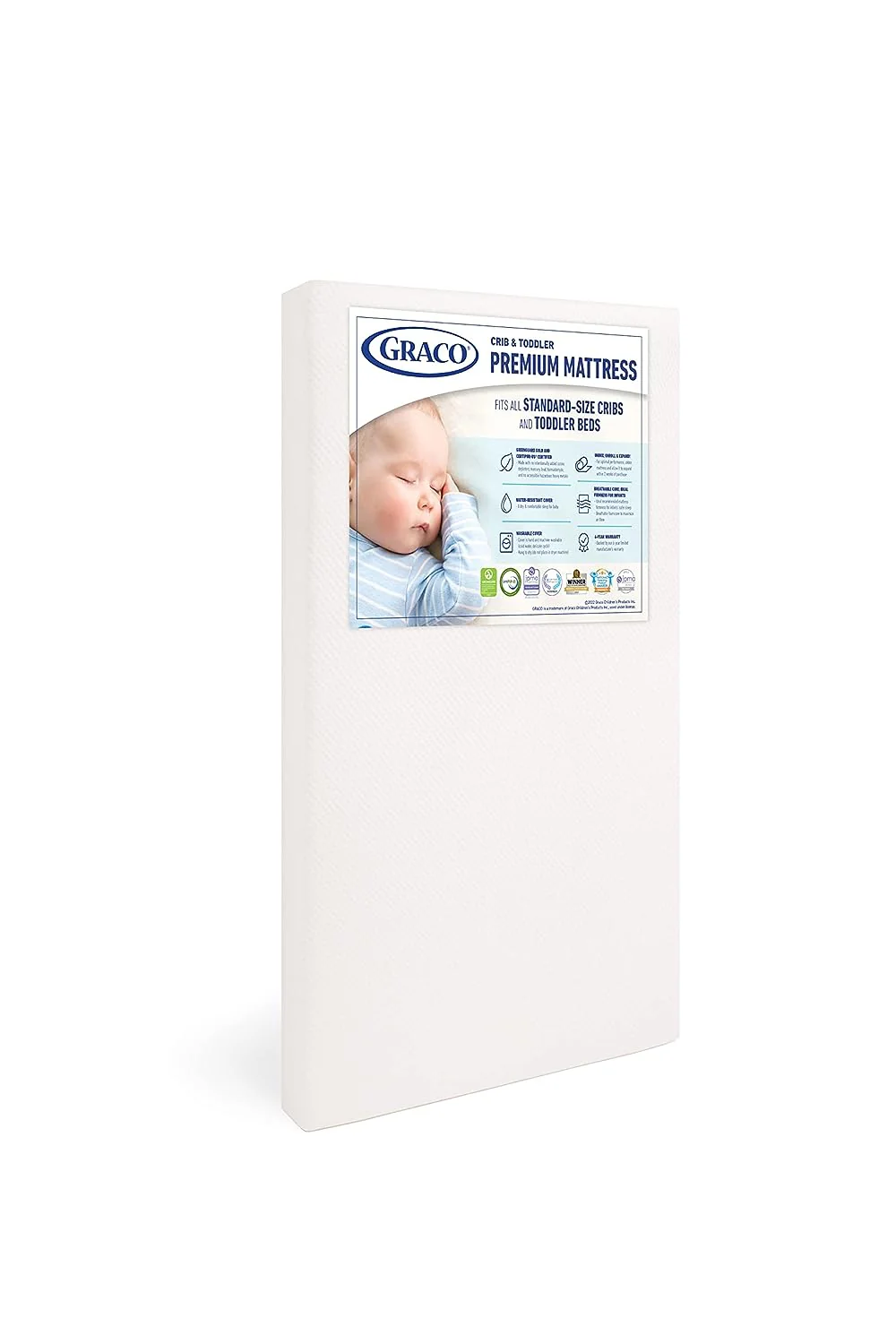 Graco Premium Crib  Toddler Mattress  Fits Standard Full-Size Crib and Toddler Bed