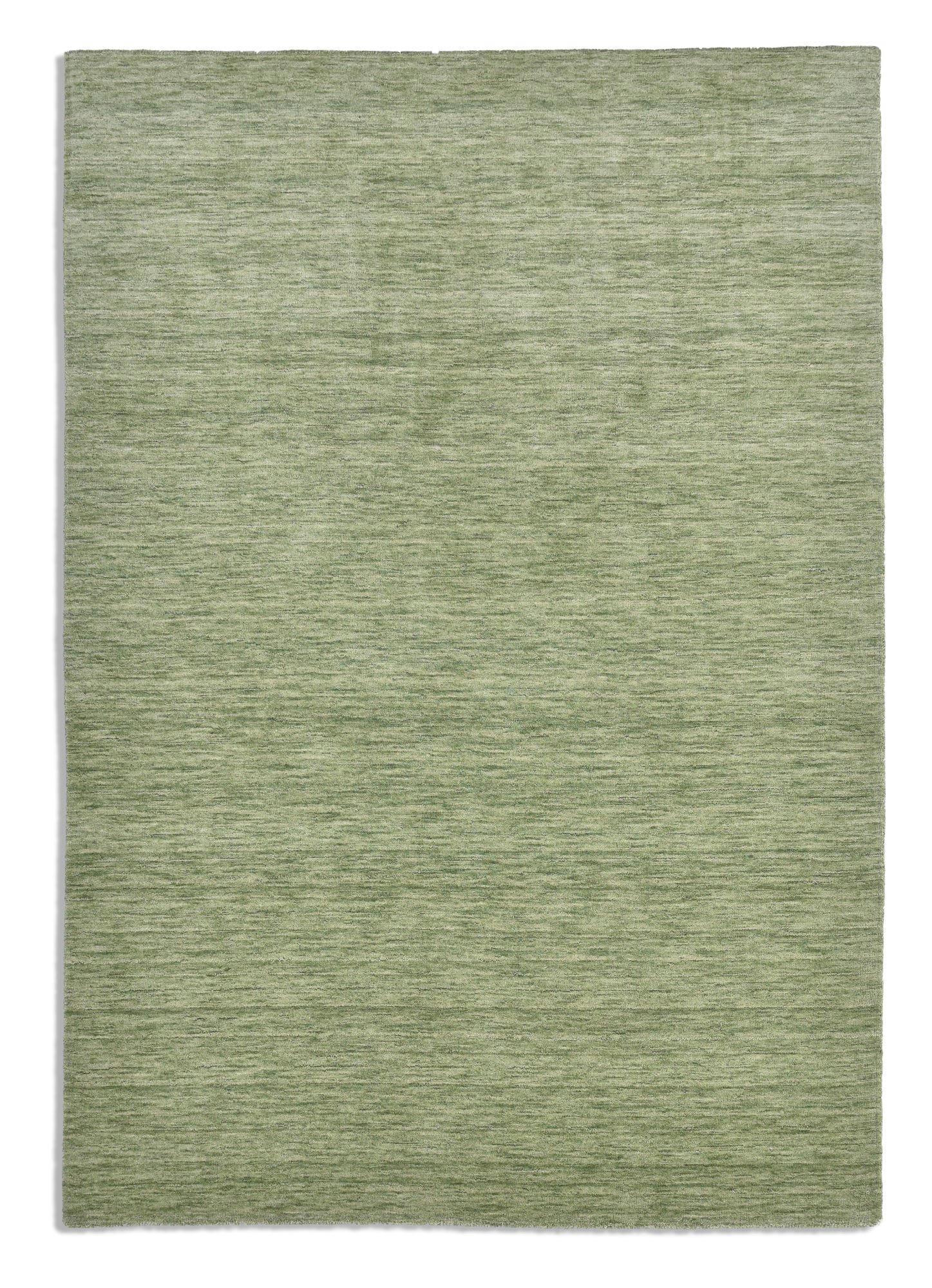 HOLI - Tapis salon - tissé main - 100% laine - vert clair 090x160 cm