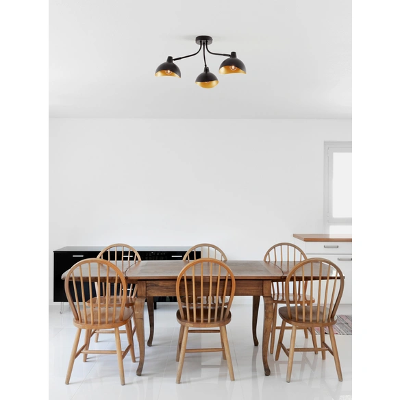 Deckenleuchte »Geti «, LED, 14 W, Höhe: 12 cm, schwarz/goldfarben