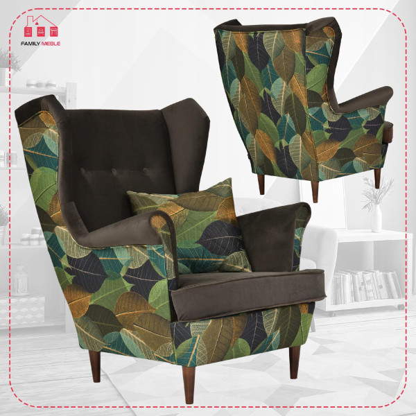 Fotel uszak Ari Print Duo Family Meble