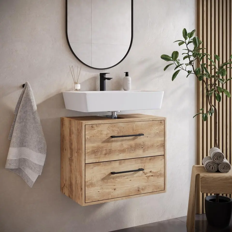 Badplaats Wastafelkast Florence 60 x 35 x 47 cm - kastanje eiken