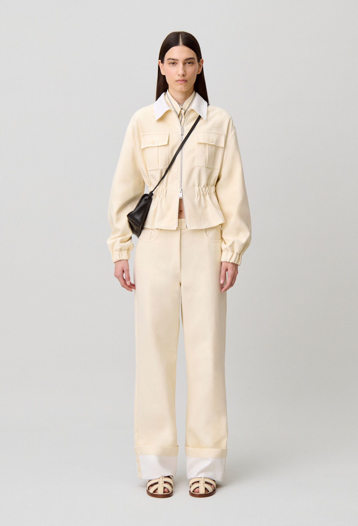 Blouson coton col chemise