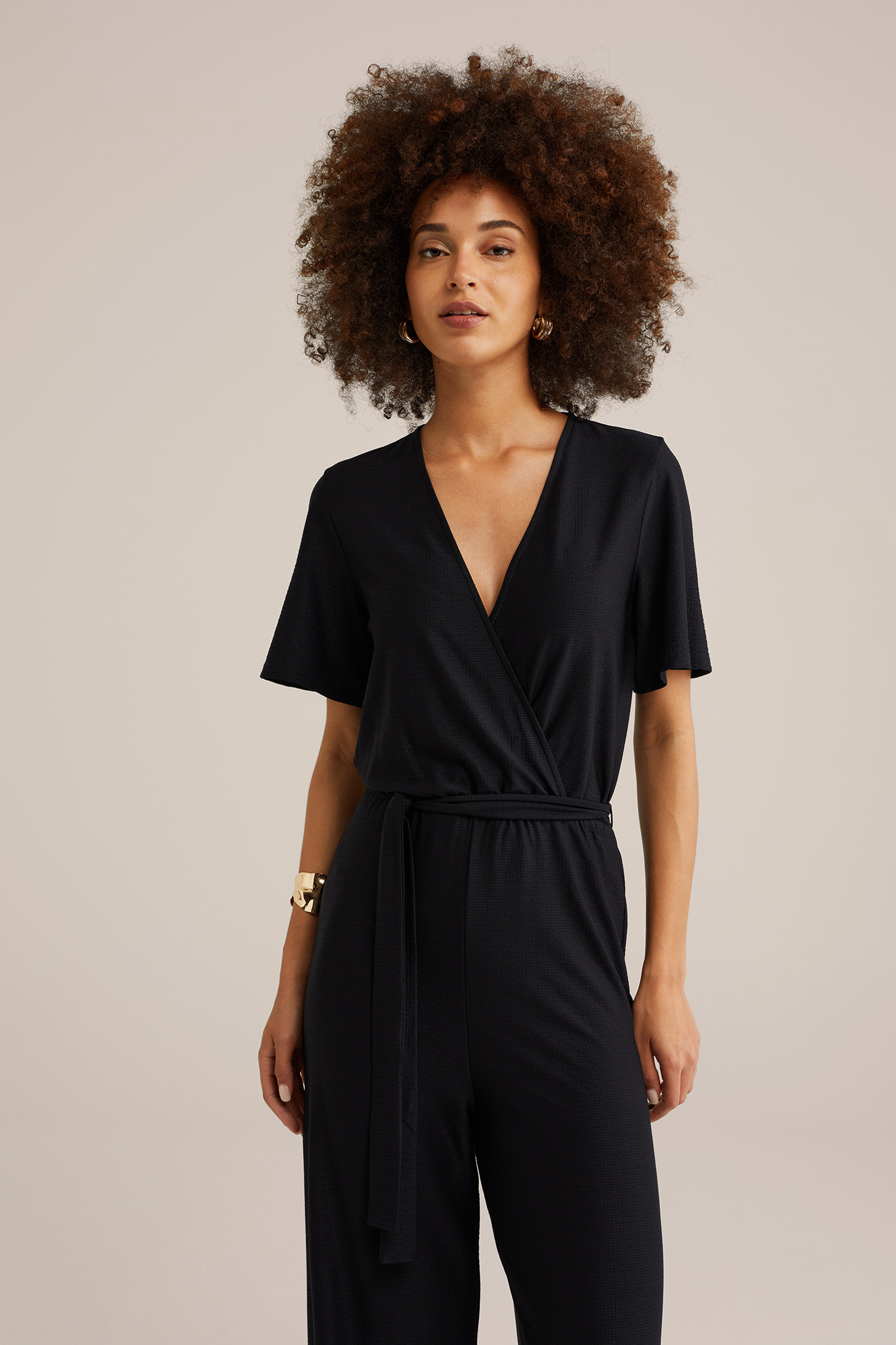 Dames jumpsuit met structuur