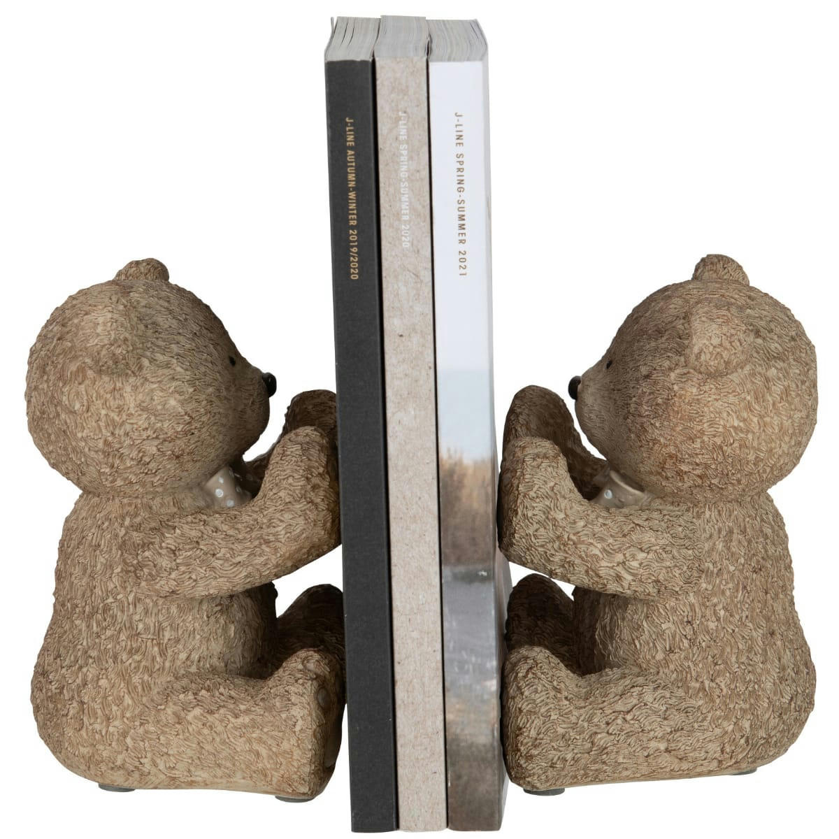 - Presse-papiers 2 oursons en résine marron 10.5x10x15 cm