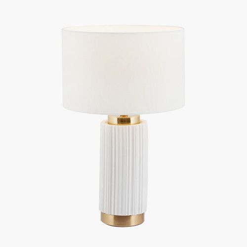 Ruma Textured Dark Green and Gold Ceramic Art Deco Table Lamp