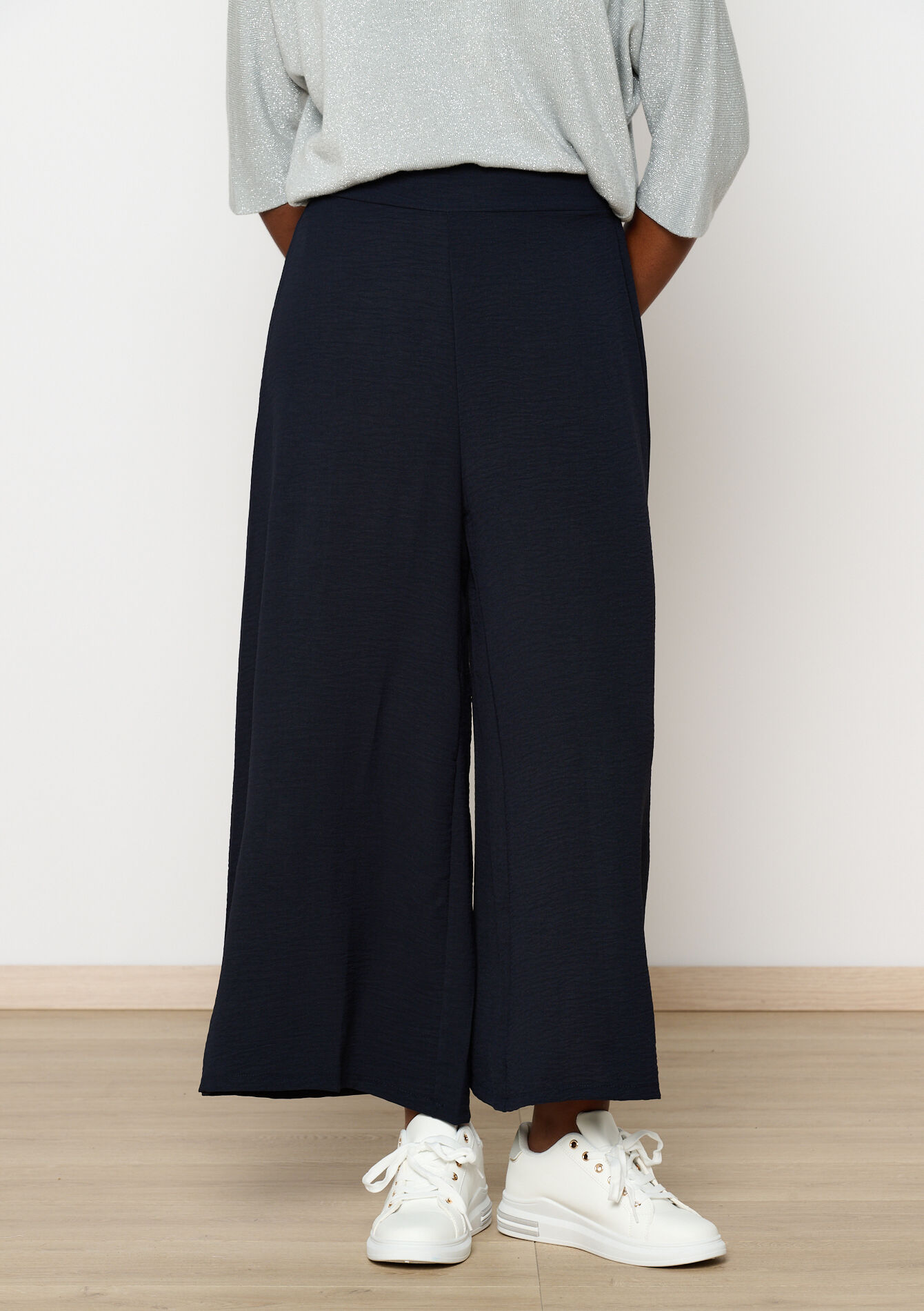 Culotte in kreukstof