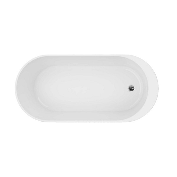 Baignoire îlot Huron L. 180 cm x l. 80 cm gris
