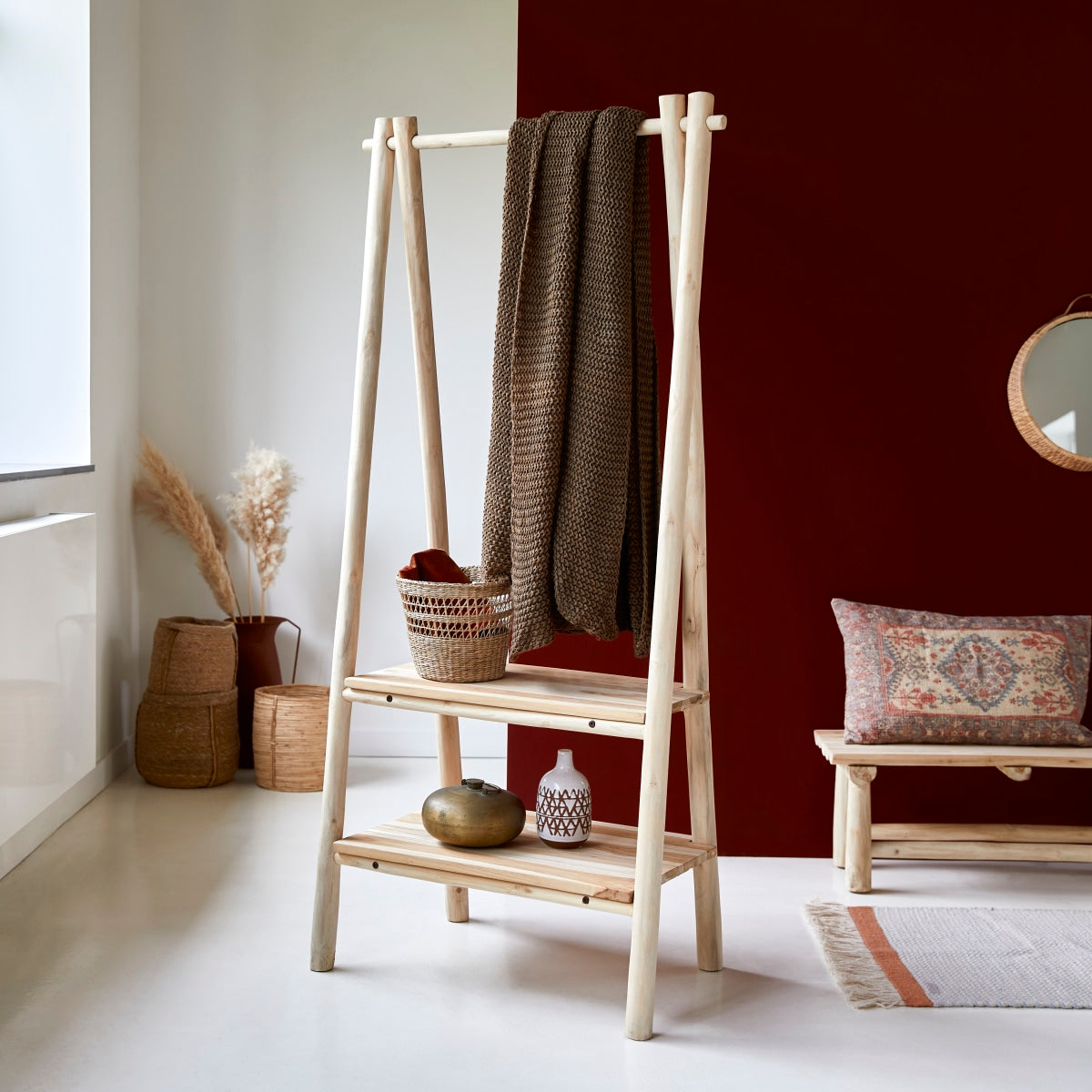 Tikamoon - Kilim - Massief teakhouten rek