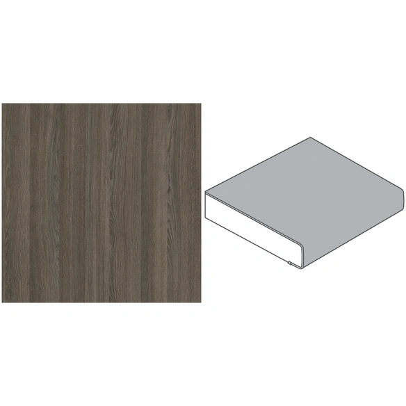 Arbeitsplatte, Dekor Chalet Eiche Braun, Stärke: 39 mm