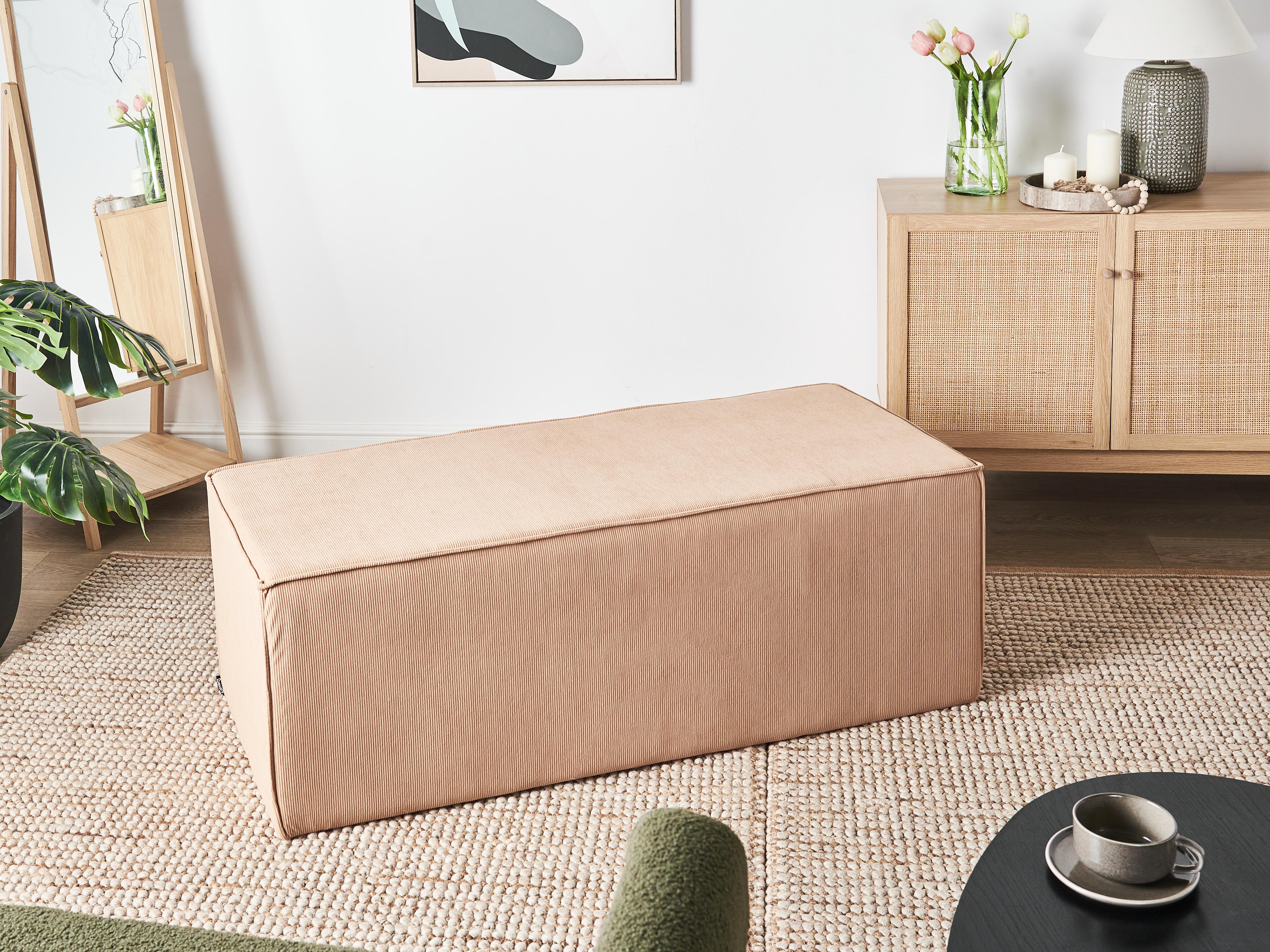 Pouffe VINITA Corduroy Beige