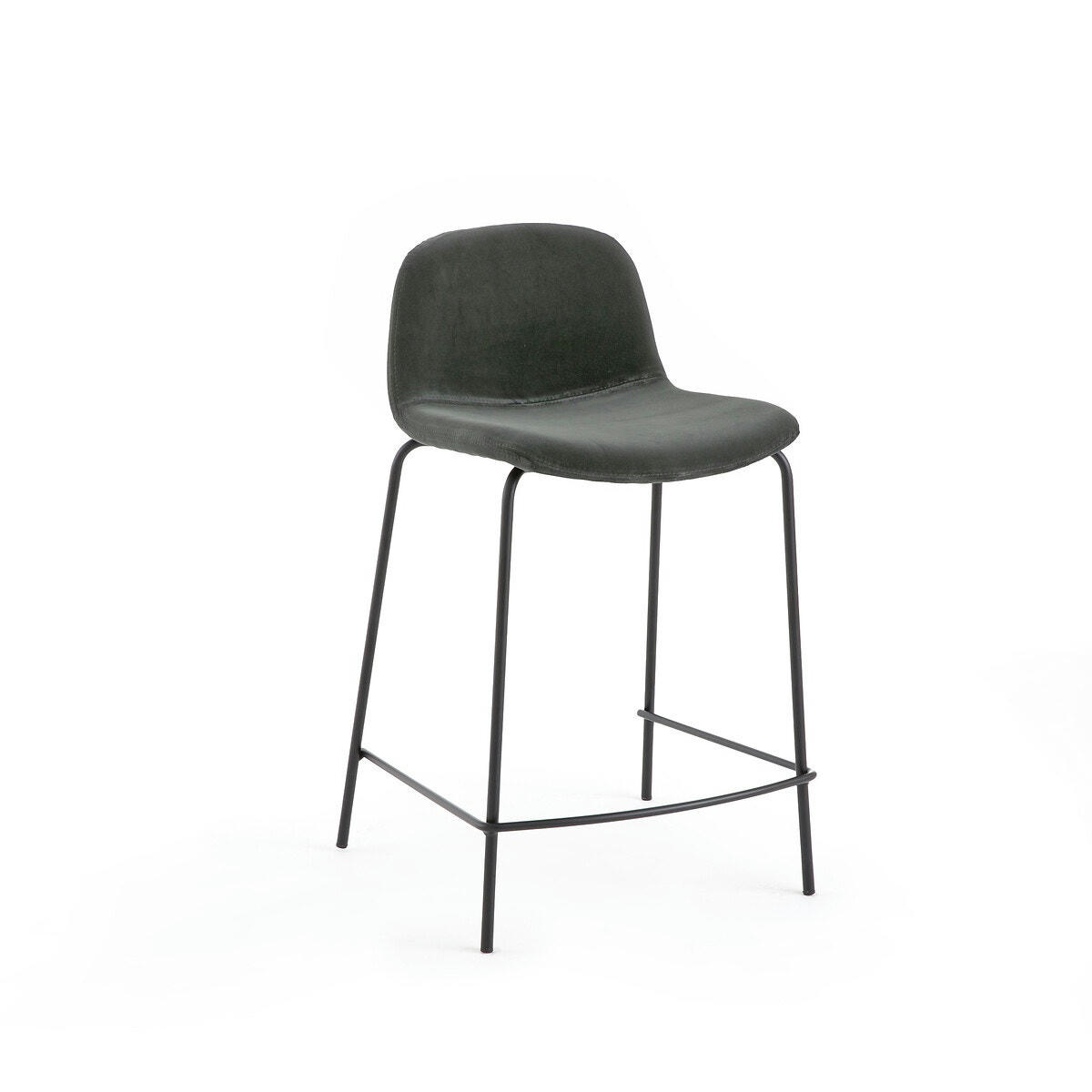 Chaise de bar, velours, Tibby H.65 cm