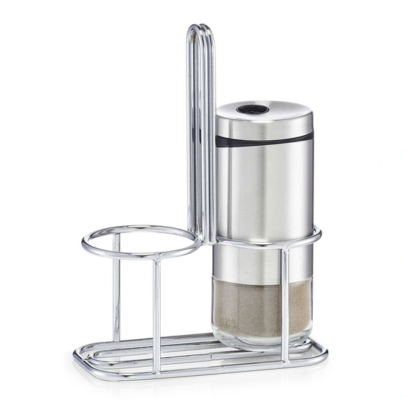 Salz-/Pfefferstreuer-Set, Glas/Edelstahl, transparent