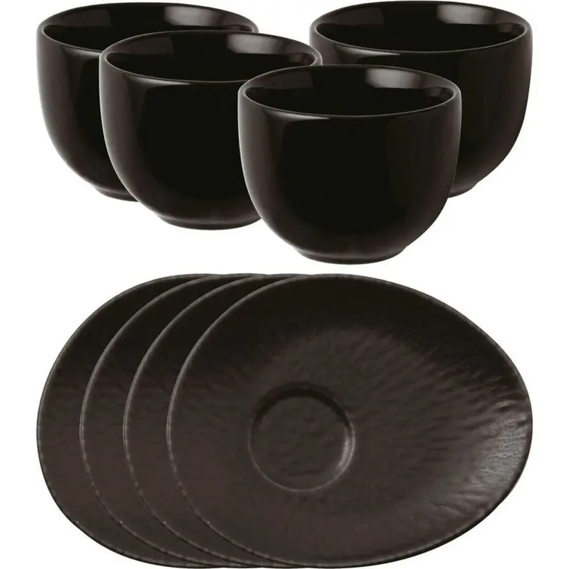 Unterteller 4er-Set Onyx