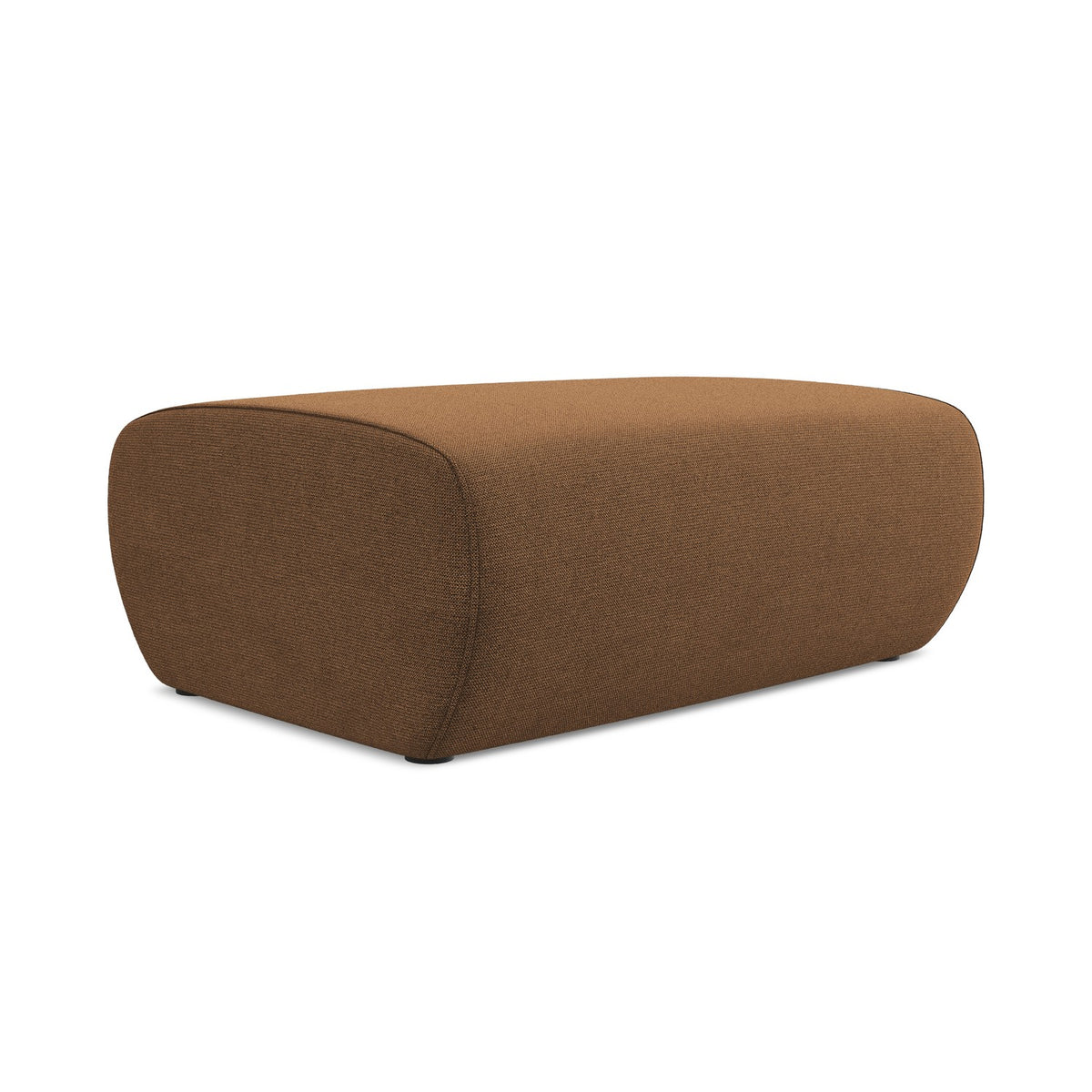 LaMiaSofa Poef Perugia - textuurstof - terracotta - 102x62x40