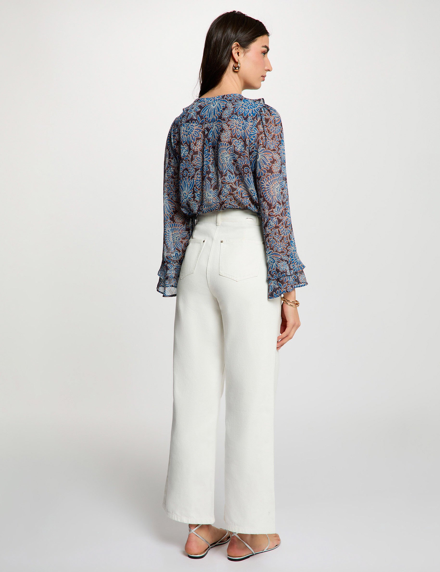 Fitted Voile Shirt Multicolor Women