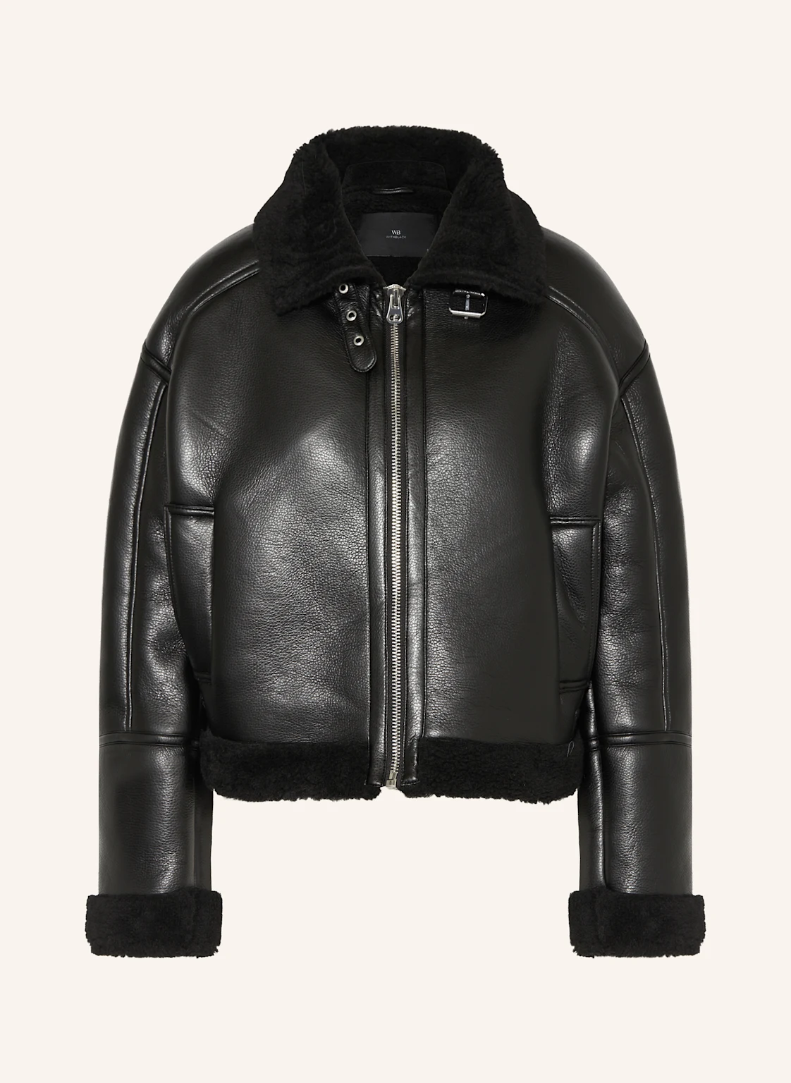 WITHBLACK Jacke ROCKY in Lederoptik mit Kunstfell