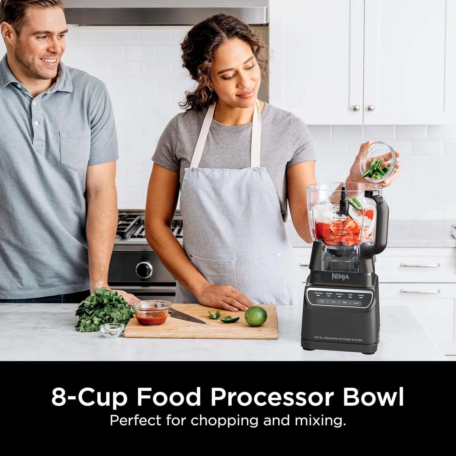 Ninja Blender, Mega Kitchen System, 1500W, 4 Functions for Smoothies, Processing, Dough, Drinks  More, with 72 Blender Pitcher, 64 Processor Bowl, 2 Nutri Cups + Lids, Black, BL770(Pitcher+Bowl+(2) 18-oz. Cups)