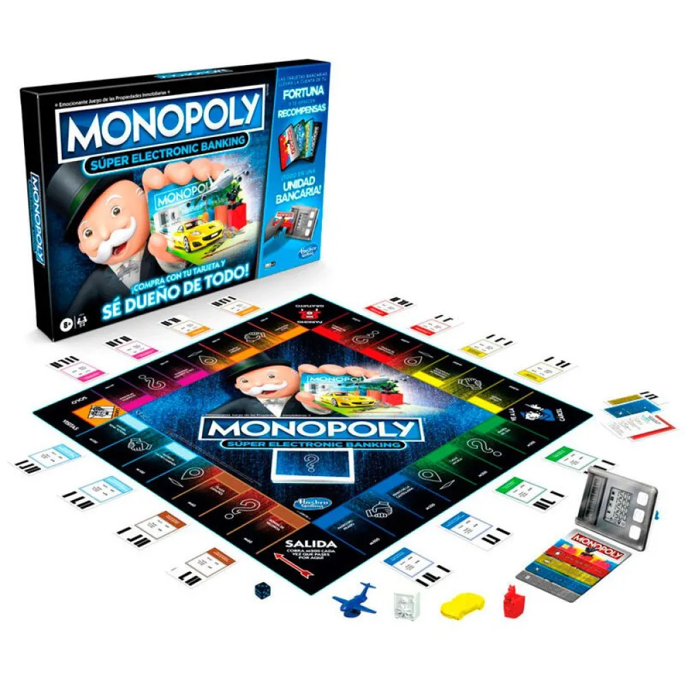 Monopoly Super Electronic Banking board game Spanish Version refurbished