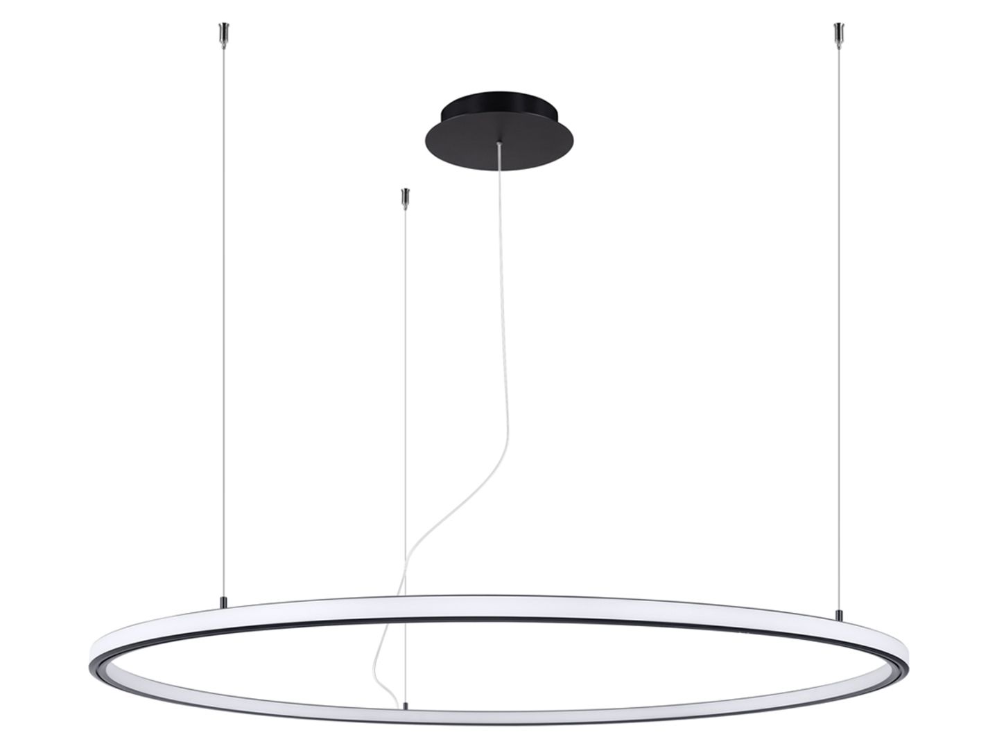 Lampa wisząca Risa LED 120 cm aluminiowa czarna