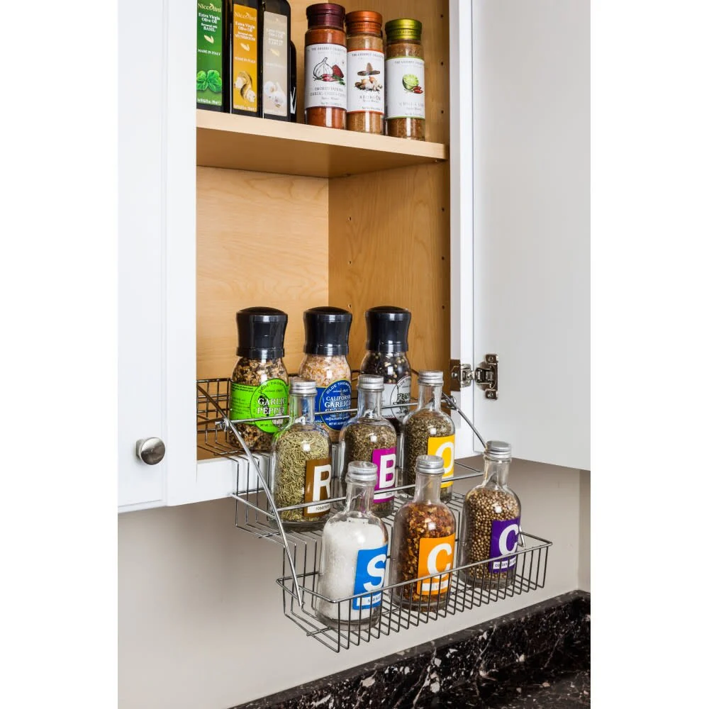 Hardware Resources 14 Inch 3-Tier Pull Down Spice Rack