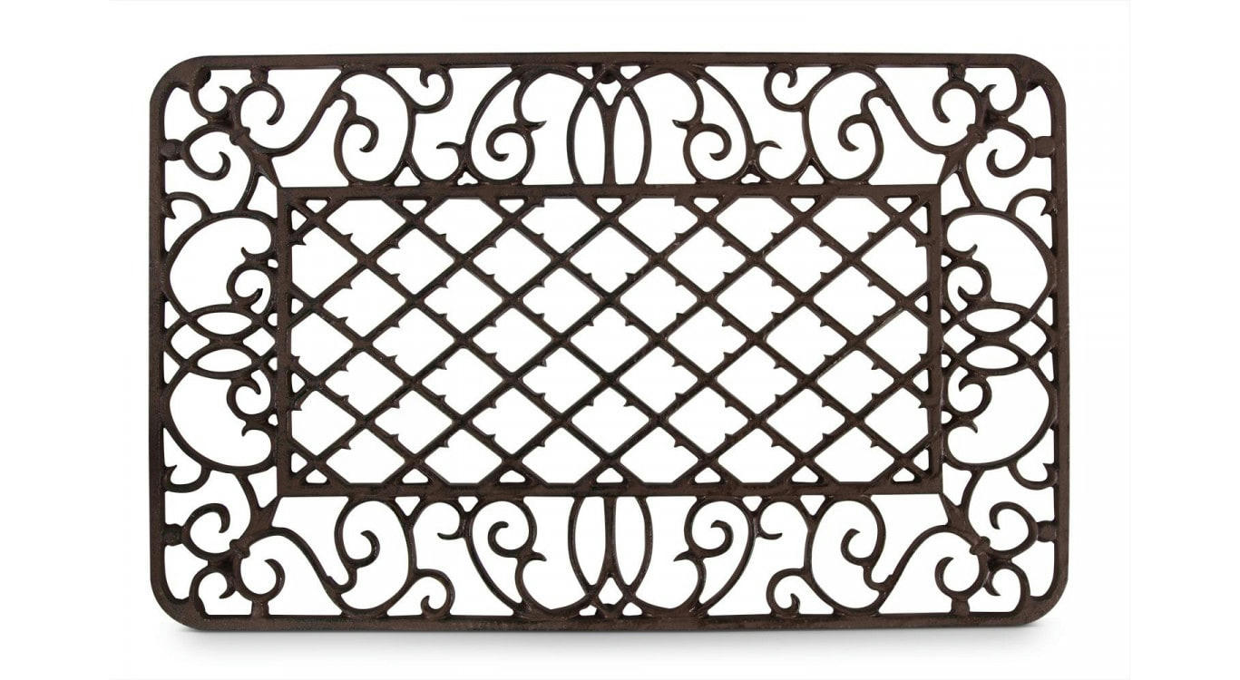 - Paillasson Rectangulaire Fonte Marron 66,5x41,56x2cm