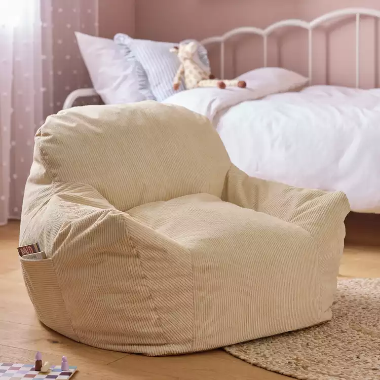 Habitat Kids Corduroy Large Bean Bag Chair - Cream