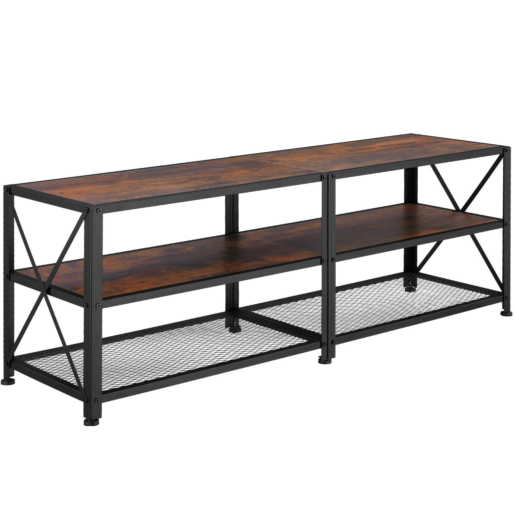 - Meuble TV Style industriel Bois foncé industriel, rustique
