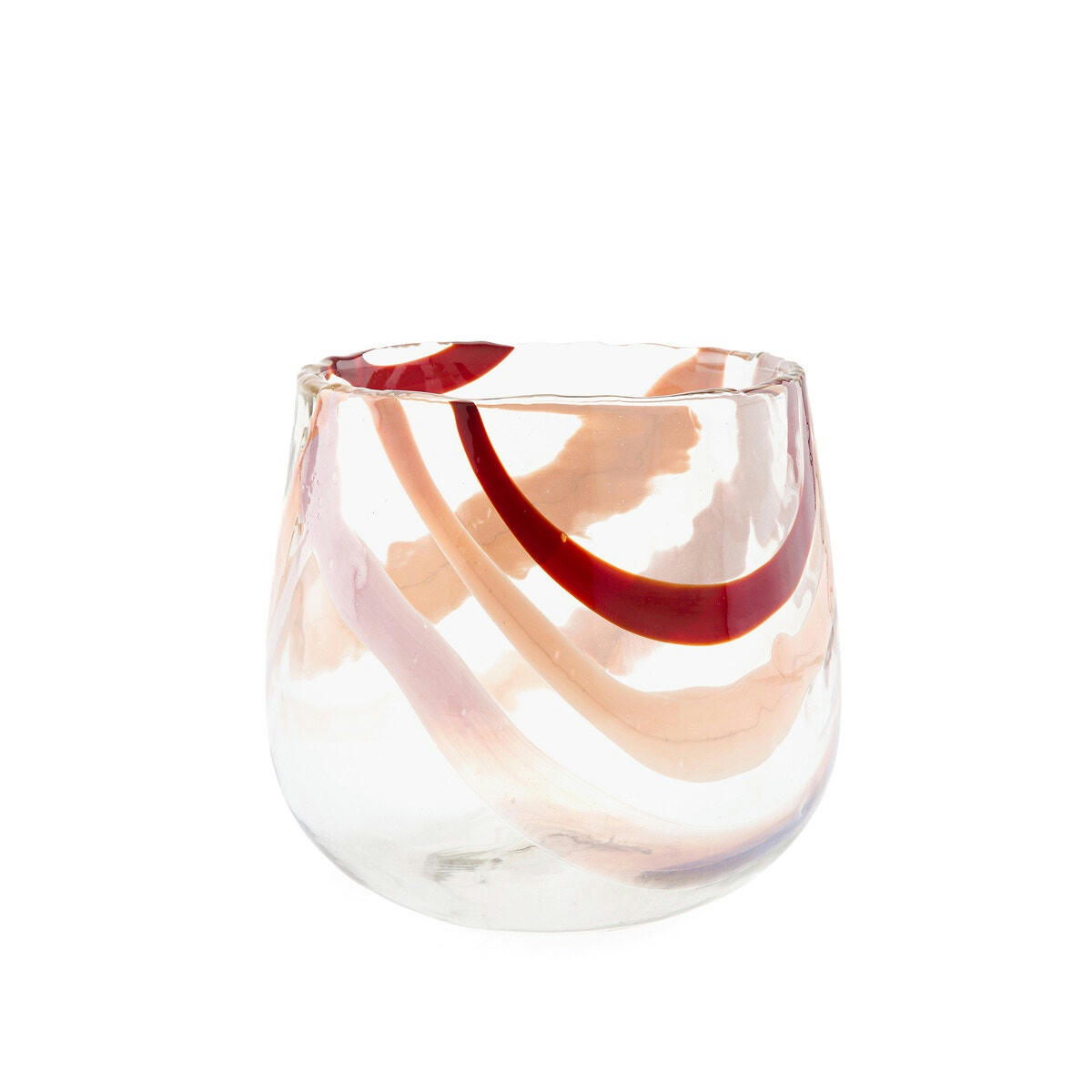 Vase en verre transparent à motifs, Spezita