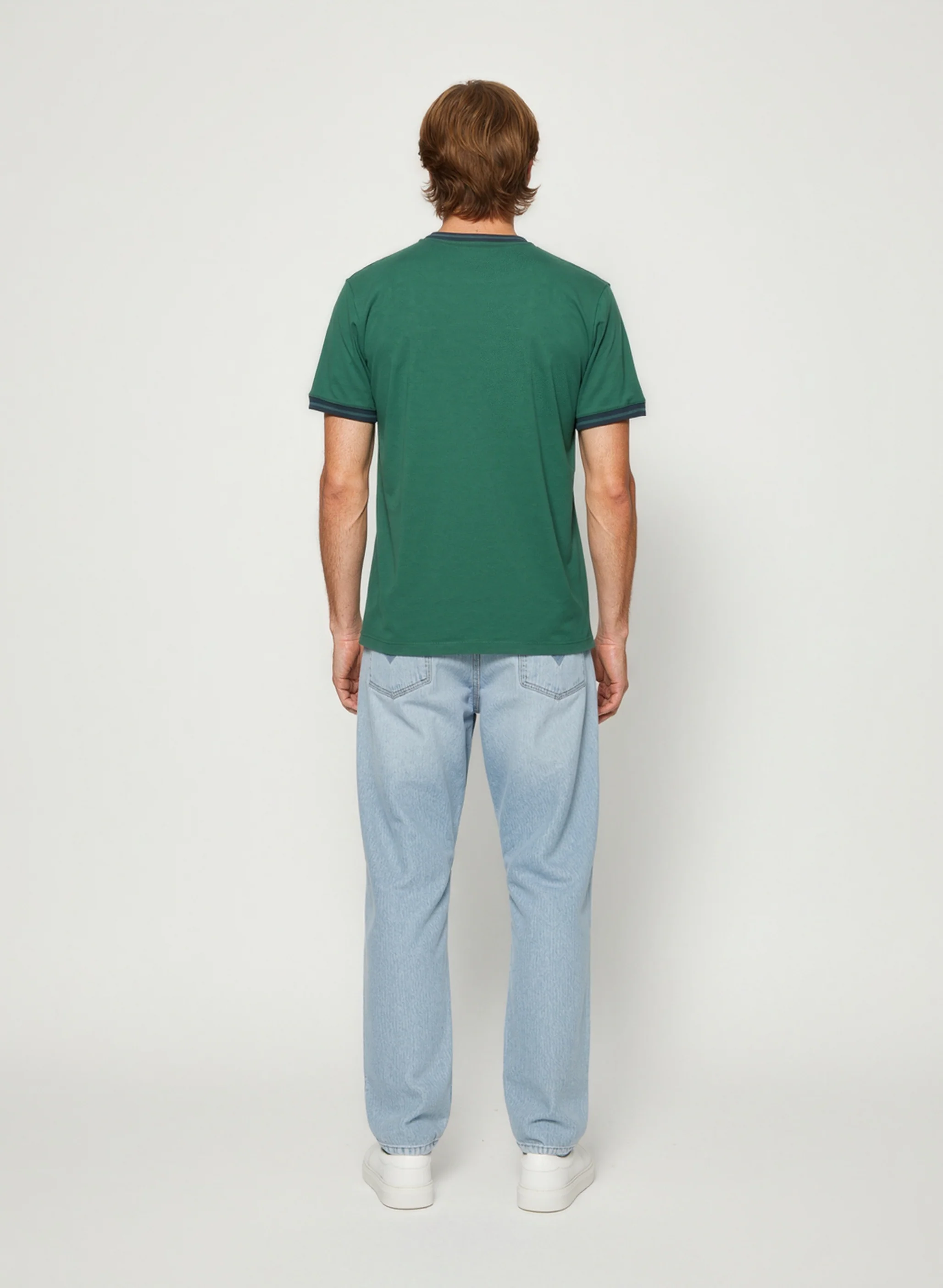 T-shirt manches courtes regular vert coton ROLLE24
