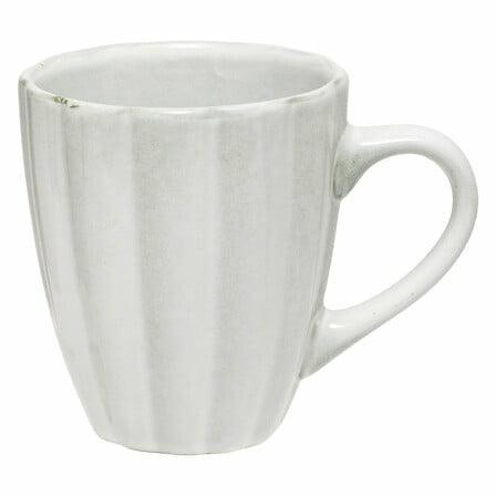 Kubek Aude 370 ml ceramiczny jasny zielony frezowany