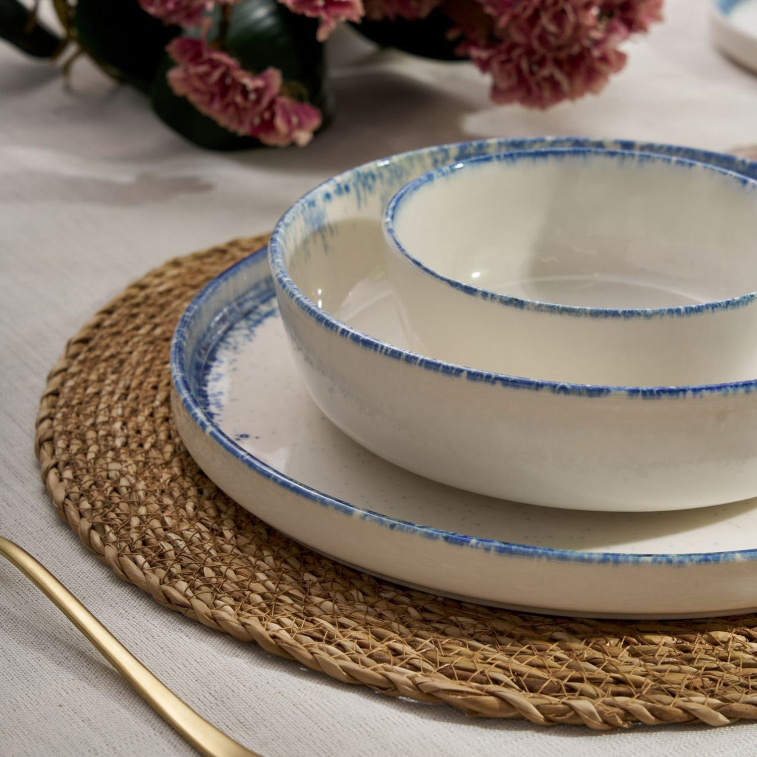 Set 24 piatti Roundy blu