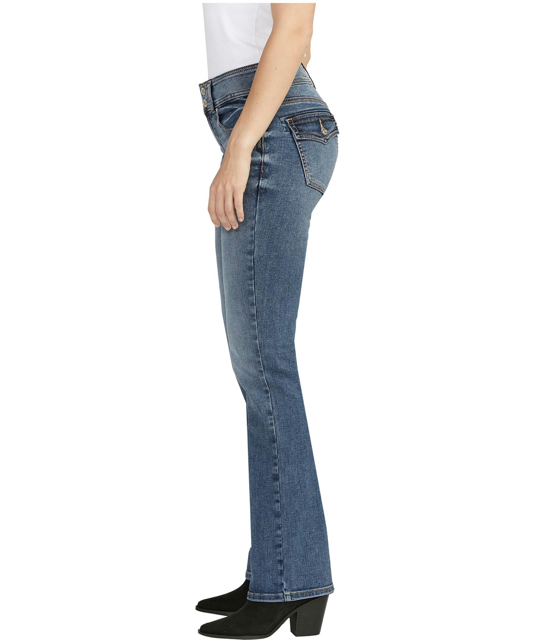 Silver Women's Suki Mid Rise Curvy Fit Slim Bootcut Jeans