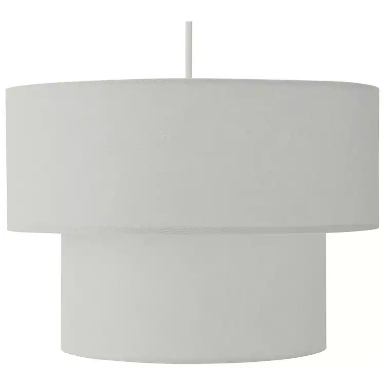 Habitat Grey 2 Tier Easy Fit Lampshade - 35cm