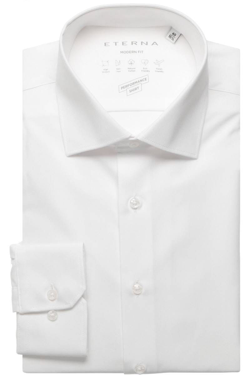 ETERNA Performance Modern Fit Hemd weiss, Einfarbig