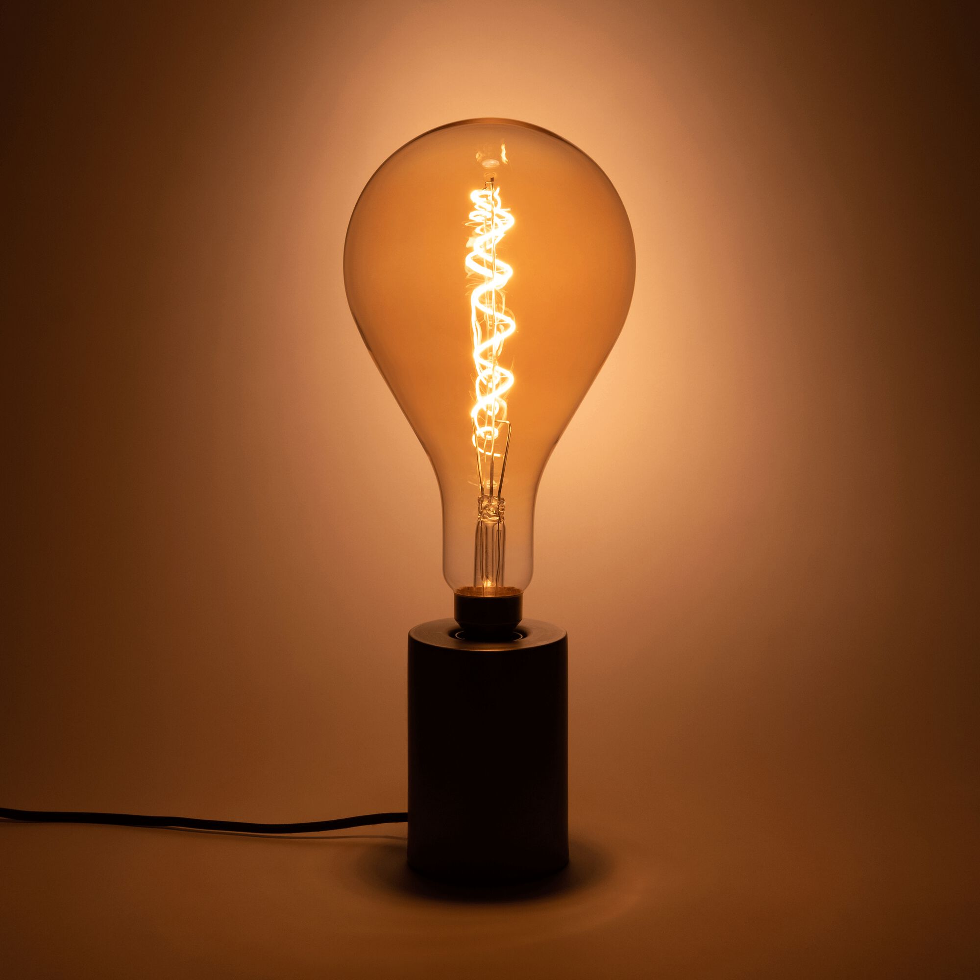 GOUTTE - Ampoule LED déco géante ambre D16cm culot E27